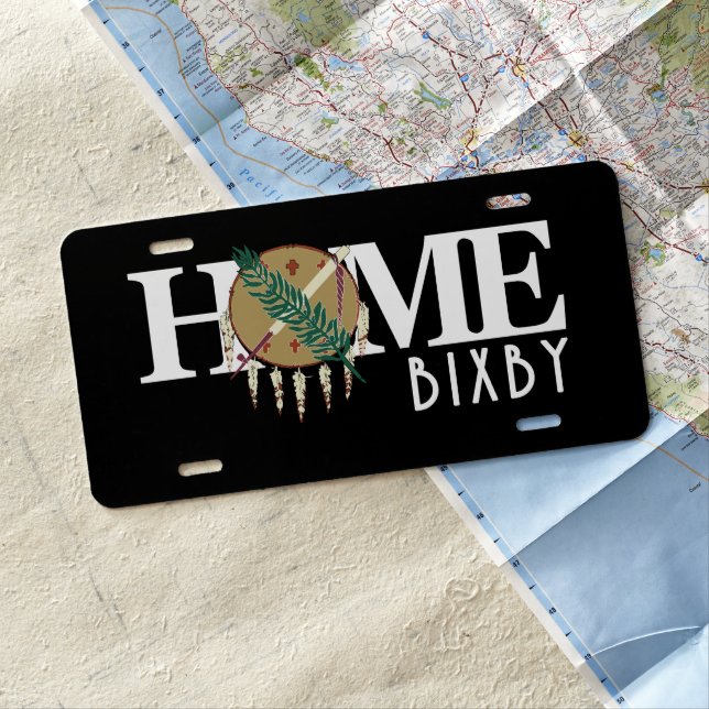 HOME Bixby Oklahoma License Plate (In Situ)