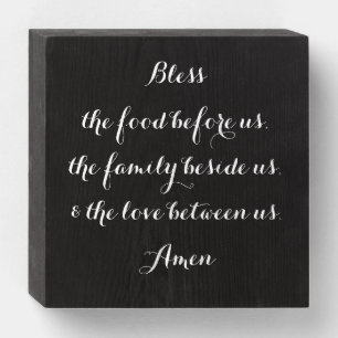 Home - Bless the Food, Family & Love Wooden Box Sign
