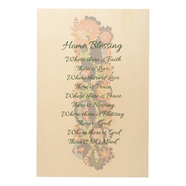 Home Blessing Wood Wall Art (Front)