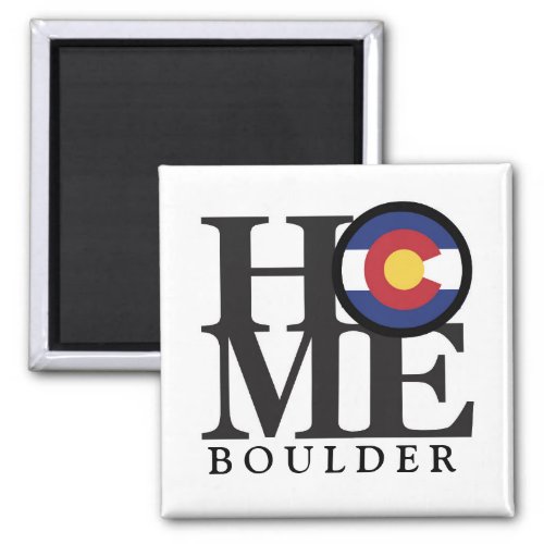 HOME Boulder Colorado 4x4 Magnet