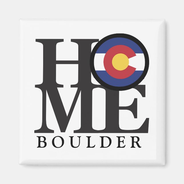 HOME Boulder Colorado 4x4" Magnet (Front)