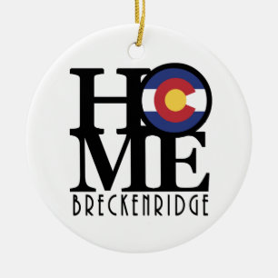 HOME Breckenridge CO Ceramic Ornament