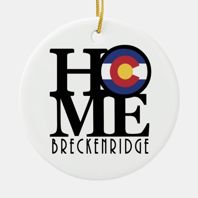 HOME Breckenridge CO Ceramic Ornament (Front)