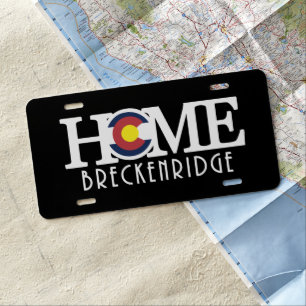 HOME Breckenridge Colorado License Plate