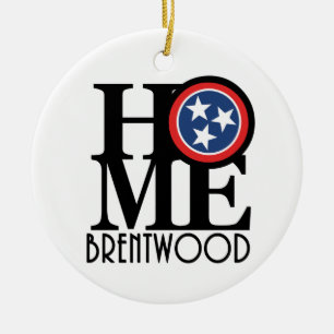 HOME Brentwood TN Ceramic Ornament