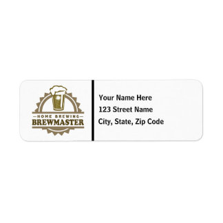 Home Brew Beer Brewmaster Label