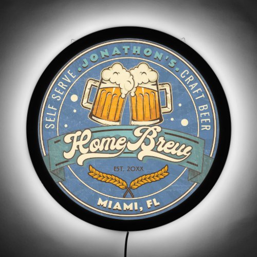 Home Brew Blue Gold ID974 LED Sign