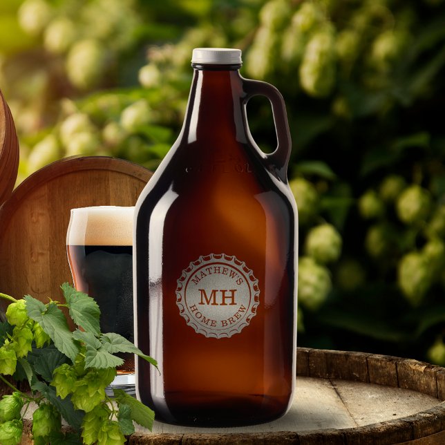 Home Brew Monogram Growler (Front)