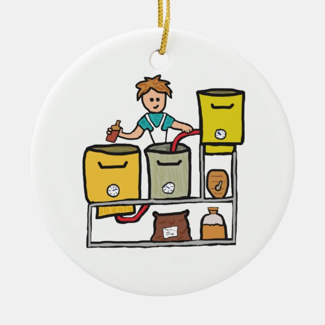 Home Brewing Ceramic Ornament (Front)