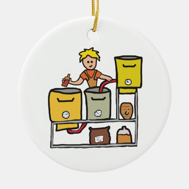 Home Brewing Ceramic Ornament (Front)