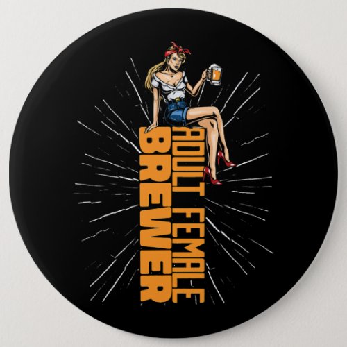 Home Brewing Female Brew House Microbrewing Craft  Button