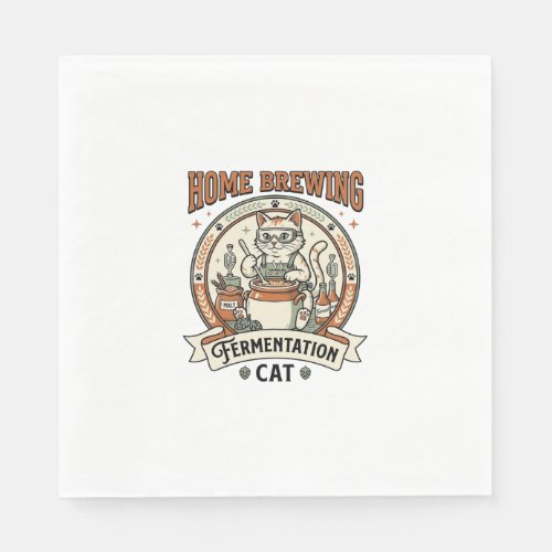 Home Brewing Fermentation Cat Home Brewing Ferment Napkins