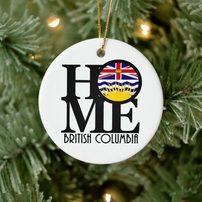 HOME British Columbia Ceramic Ornament (Tree)