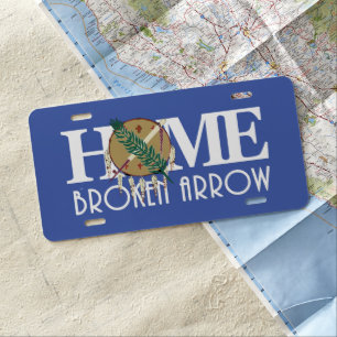 HOME Broken Arrow Olahoma License Plate