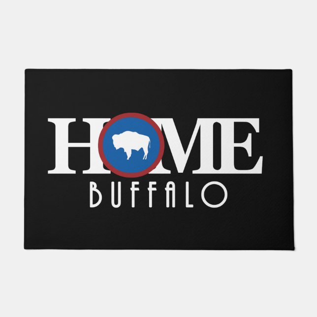 HOME Buffalo Wyoming  Doormat (Front)