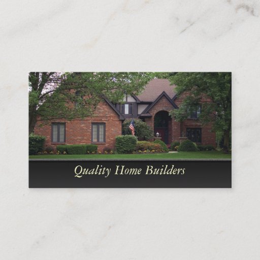 Customizable Home Builder Business Cards