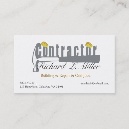 Home Builder Construction Business Card Template