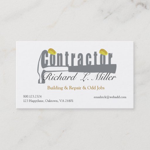 Customizable Home Builder Construction Business Card Template