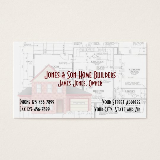 Home Builders Construction Architect Business Card