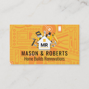 Home Building Construction Tools Business Card