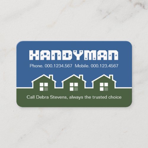 Home Building House Demarcation Border Business Card