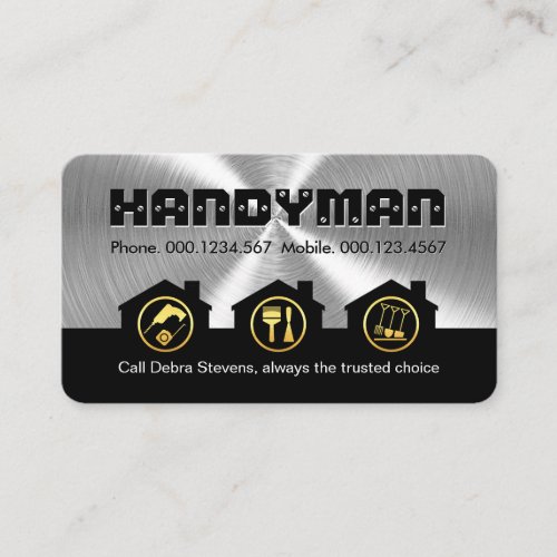 Home Building House On Metal Business Card