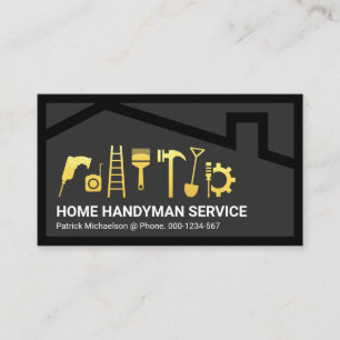 Home Building Roof Handyman Frame Business Card