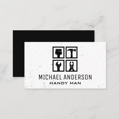 Home Building Tools Icons Business Card