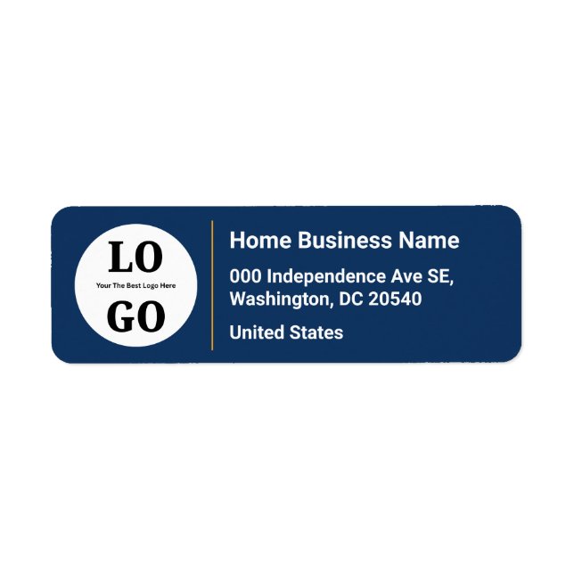 Home Business Modern Bold Color Custom Logo Label (Front)