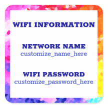 Home Business Network WIFI Password Information