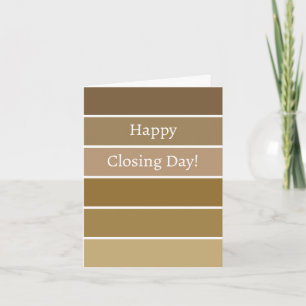 Home Buyer Happy Closing Day Paint Chip Note Card