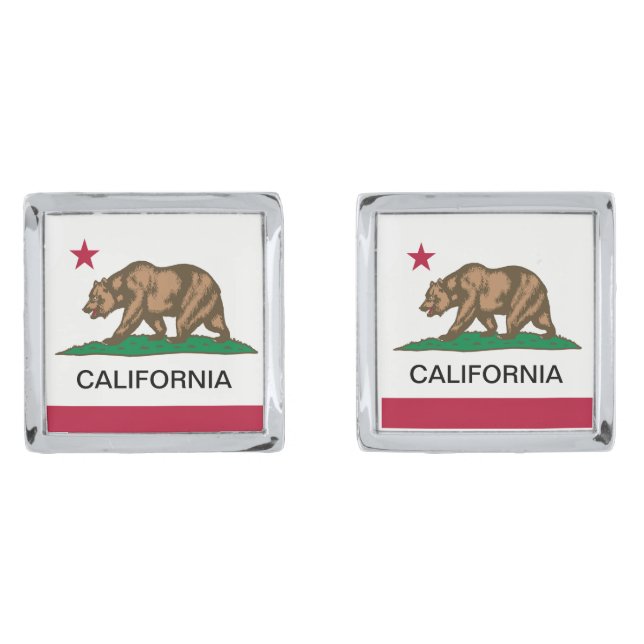 HOME California Flag Cufflinks (Front)