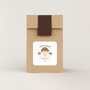 Home-canned or Dried Mushrooms Label Sticker