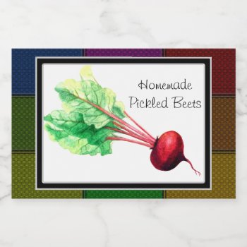 Home Canned Pickled Beets Food Label by colorwash at Zazzle