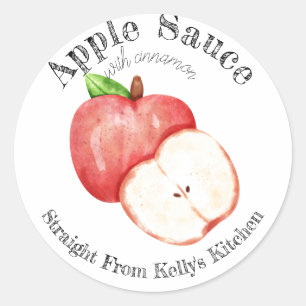 Home Canning Apple cinnamon Sauce Food Label