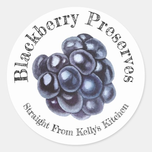 Home Canning Business Blackberry Preserves Label