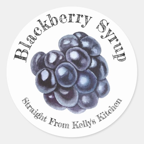 Home Canning Business Blackberry Syrup Food Label