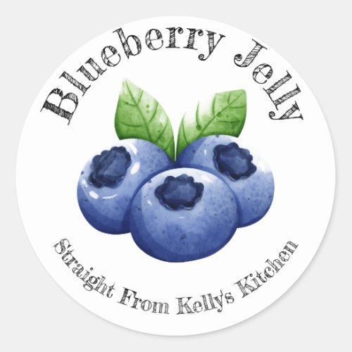 Home Canning Business Blueberry Jelly Food Label