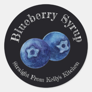 Home Canning Business Blueberry Syrup Food Label