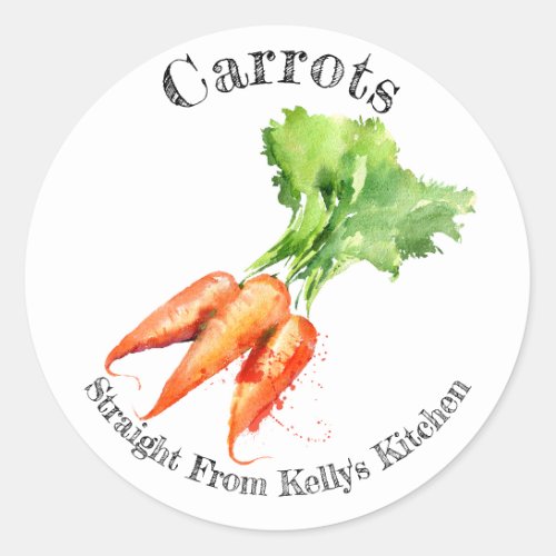 Home Canning Business Carrots Food Label