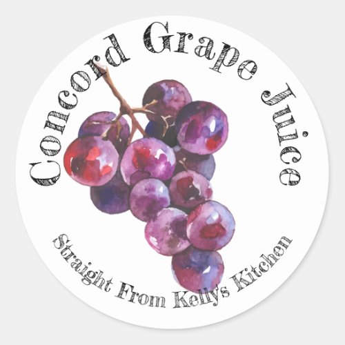 Home Canning Business Concord Grape Juice Label