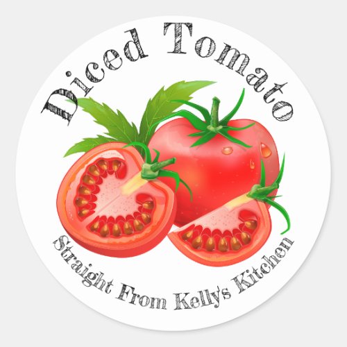 Home Canning Business Diced Tomato Food Label