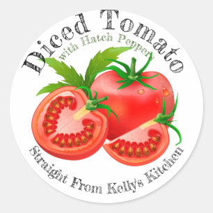 Home Canning Business Diced Tomato Hatch Label