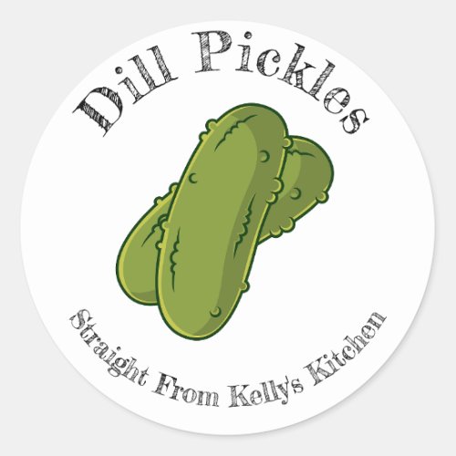 Home Canning Business Dill Pickles Food Label