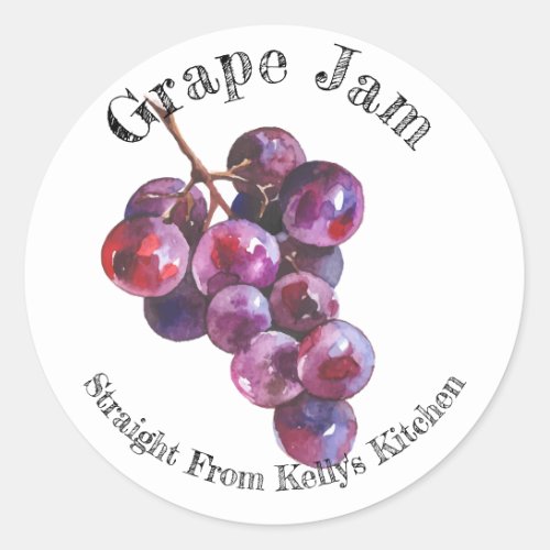 Home Canning Business Grape Jam Food Label