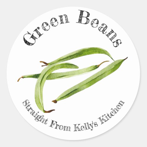 Home Canning Business Green Beans Food Label