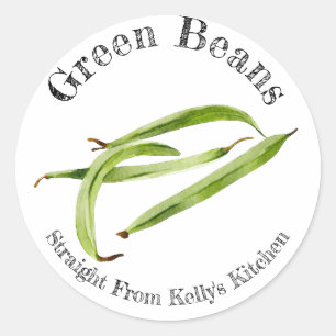 Home Canning Business Green Beans Food Label