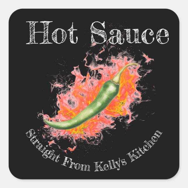 Home Canning Business Hot Sauce Food Label (Front)