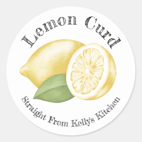 Home Canning Business Lemon Curd Food Label