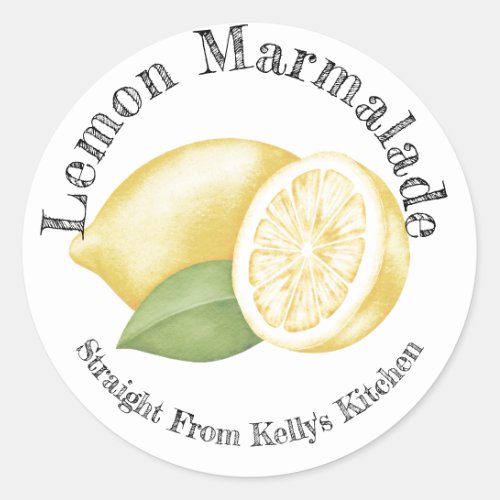 Home Canning Business Lemon Marmalade Food Label